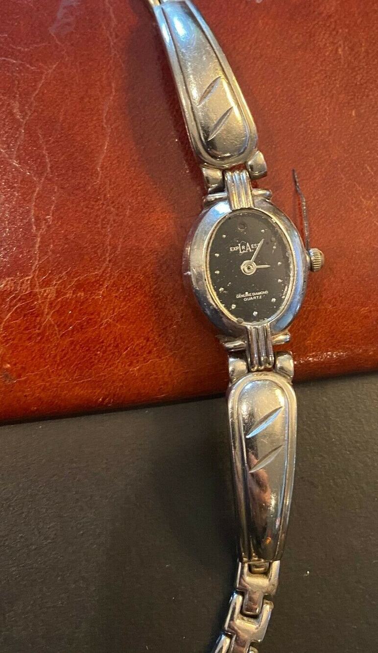 VTG Women's LA Express Watch, Silver Tone Bracelet Band